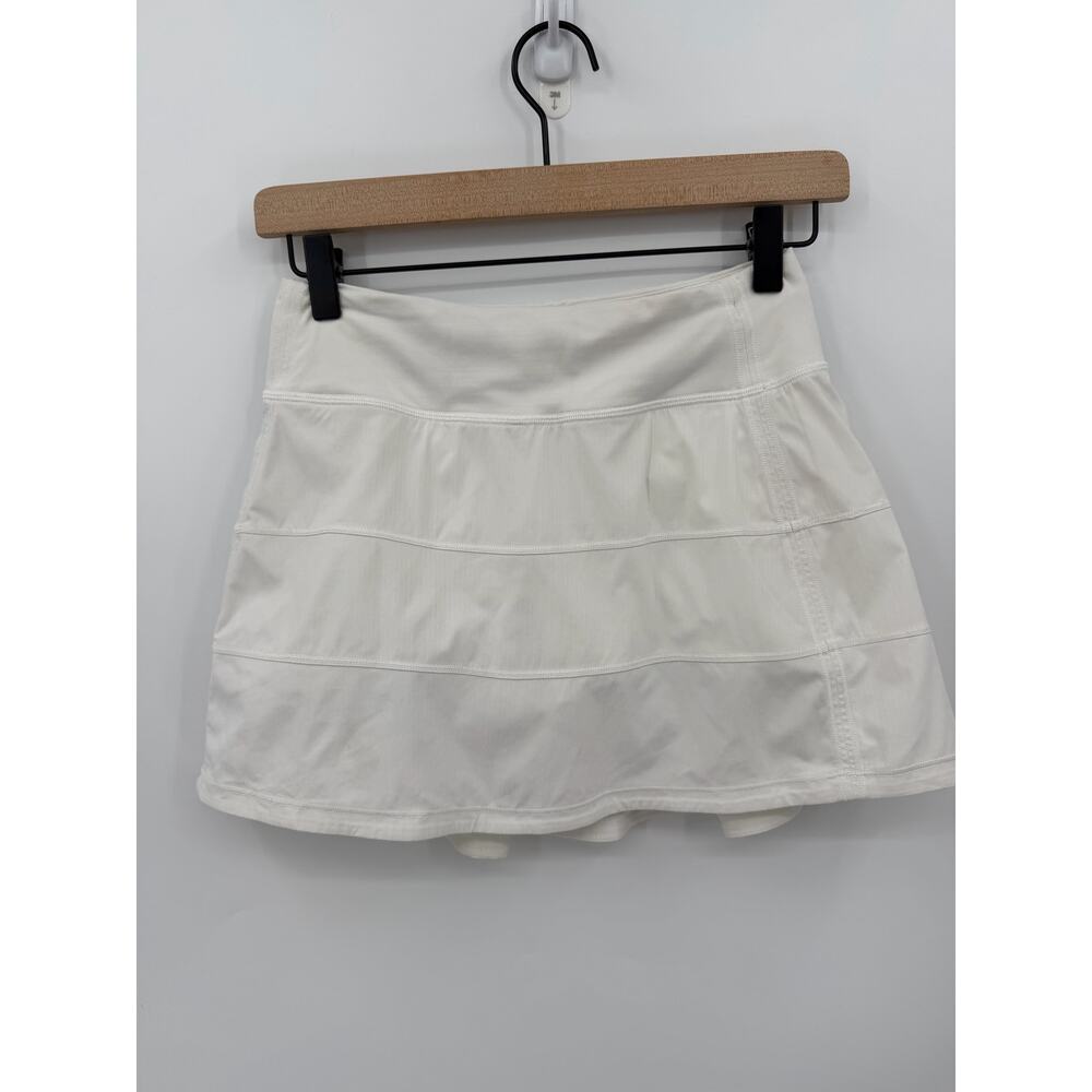 Lululemon White Pace Rival Skirt 13” Tennis Golf Athletic Size 2 Running Yoga - Picture 5 of 14
